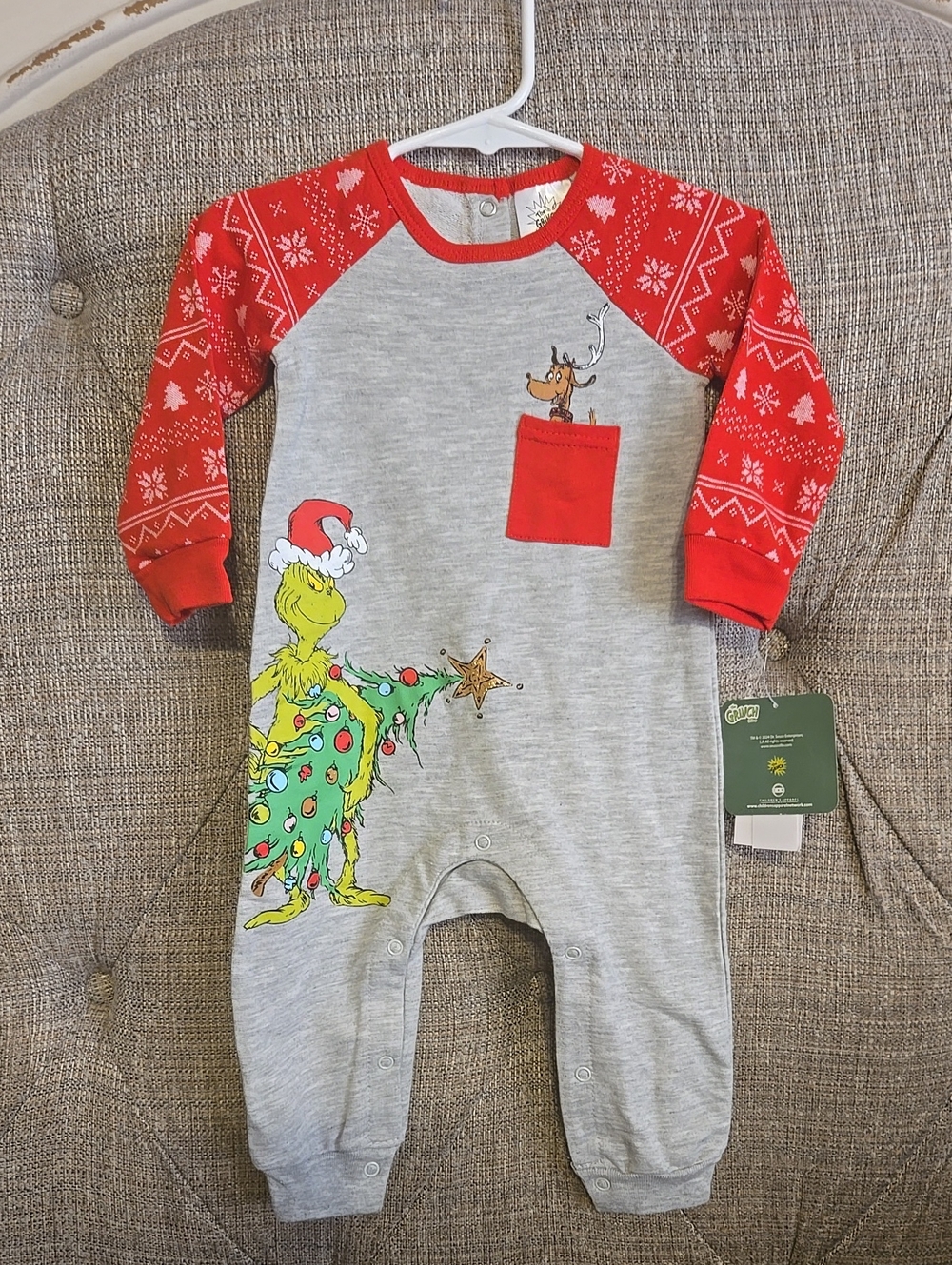 ✨️NWT Dr. Seuss Grinch Holiday Romper ✨️